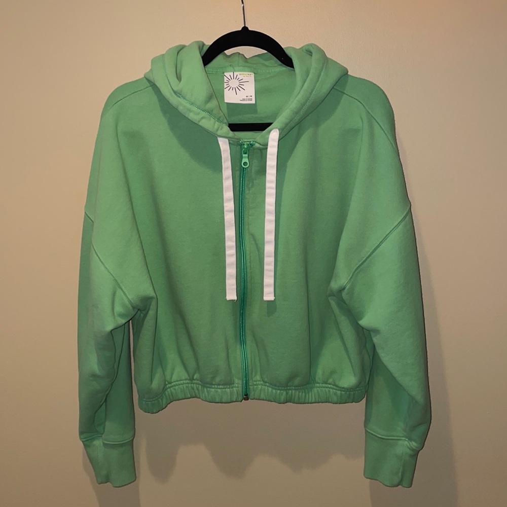 Offline By Aerie | Green Zip Sweatshirt Medium